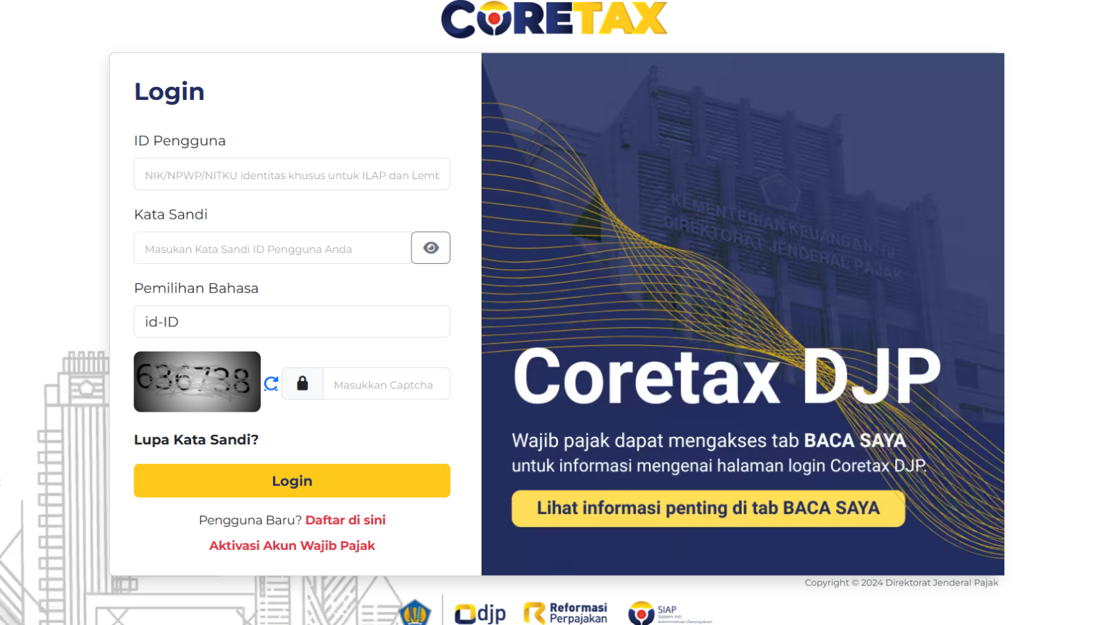 Gambar Tampilan Coretax